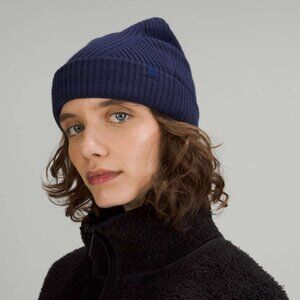 Lululemon Twist Knit Beanie Merino Wool Night Sea Navy Blue